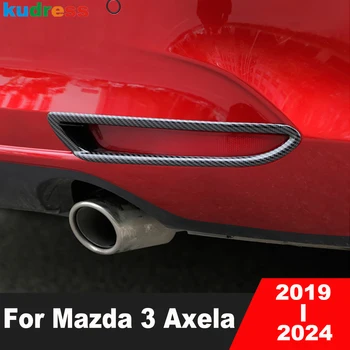 Zadnji Odbijač Luči za Meglo Lučka za Kritje Trim Za Mazda 3 Axela BP 2019-2022 2023 2024 Ogljikovega Avto Rep Foglights Ploščo Okraskov Dodatki