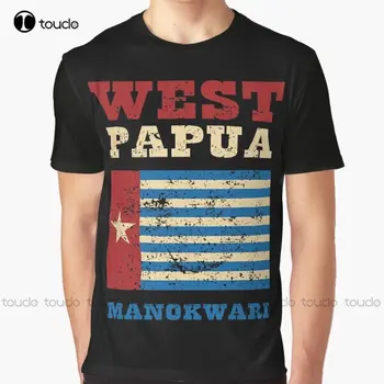 Zastavo Zahodna Papua Graphic T-Shirt po Meri Aldult Teen Unisex Digitalni Tisk Tee Srajce Smešno Ulične Umetnosti Risanka Tee Xs-5Xl
